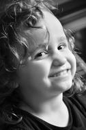 Beauty child back and white