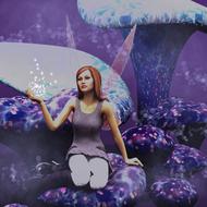 Elf Fantasy and Mushrooms clipart