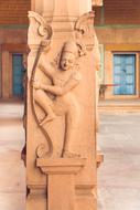 Indian Statue On The Column