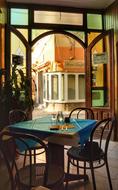 cozy bright cafe