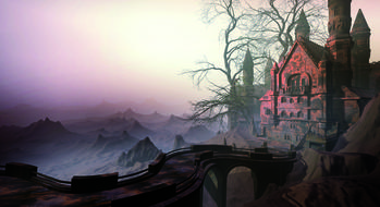 Outdoors castle at Dawn