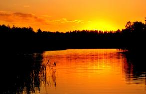 Sunset Nature Lake