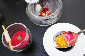 sweet fruit in a spoonful