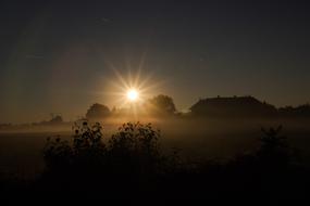Fog Sunrise Sun