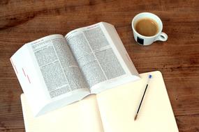 hot coffee and books