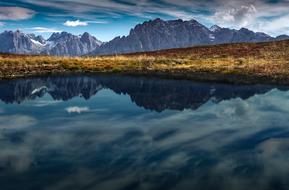 Dolomites Bergsee Landscape