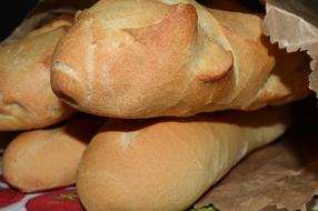 Wheat loaf in a wrapper