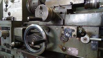 Technology Industry Grinder machine close-up