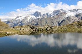 Alpine Mirroring Mountain