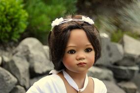 pretty doll in White Dress