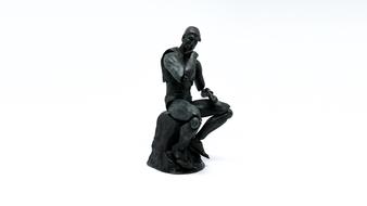 black sculpture looks beautiful