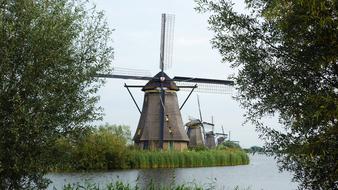 Windmills Mills Kinderdijk