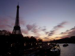 Eiffel Tower Sunset In Paris