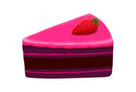 strawberry cake pink