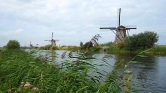 Windmills Mills Kinderdijk