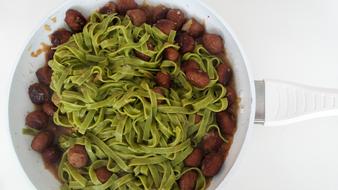 meatballs with greens