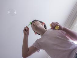 Bubbles Blowing Fun play boy