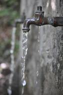 dripping water from the faucet