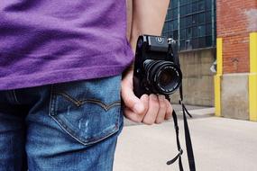 Photographer Person holding Camera