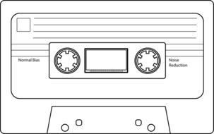 music vintage cassette retro drawing
