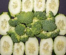 Fresh broccoli with vegetables