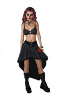 girl halloween isolated 3d drawing