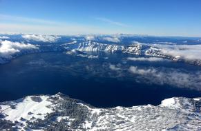 Crater Lake Winter Snow