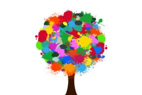 tree dab farbkleckse leaf flower