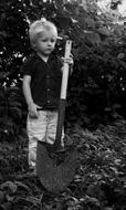 Boy Childhood Working black and white