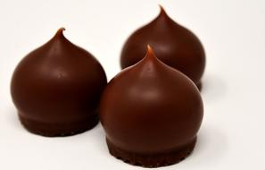 chocolates on a white background
