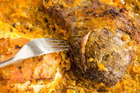 fork in the meat