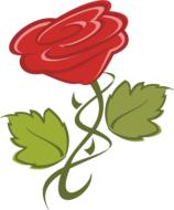 flower rose nature red clip art