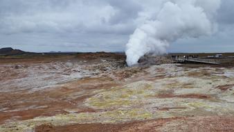 Iceland Hot Source Steam