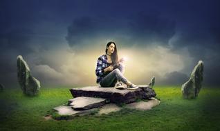 Sky Grass Girl Guitar fantastic