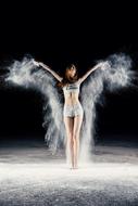 Young Girl in powder