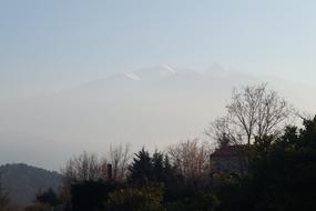 Fog Mountains Landscape
