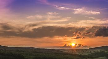 sunset dramatic clouds sky nature