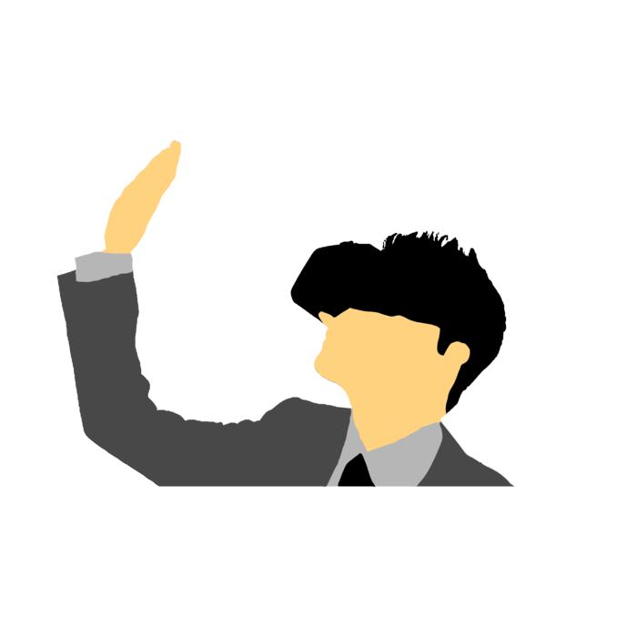 man in a suit in virtual reality