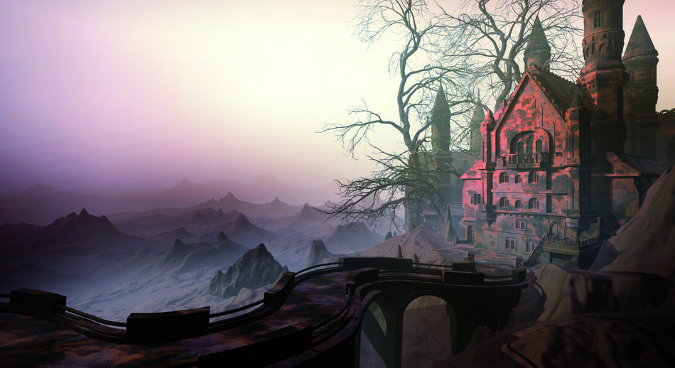 Outdoors castle at Dawn