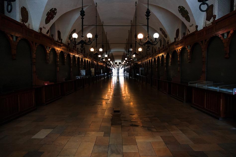 cloth hall sukiennice in Krakow, Poland