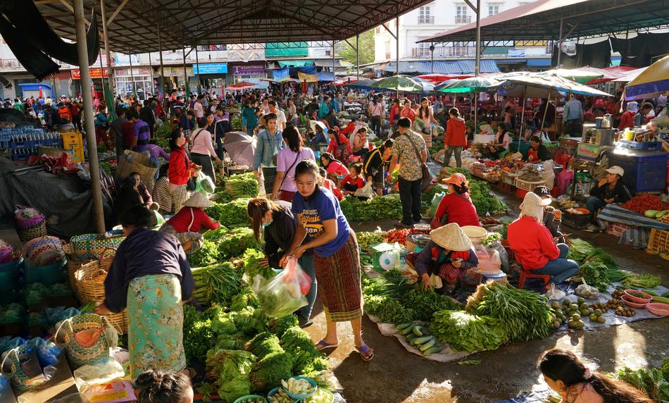 large vegetable market
