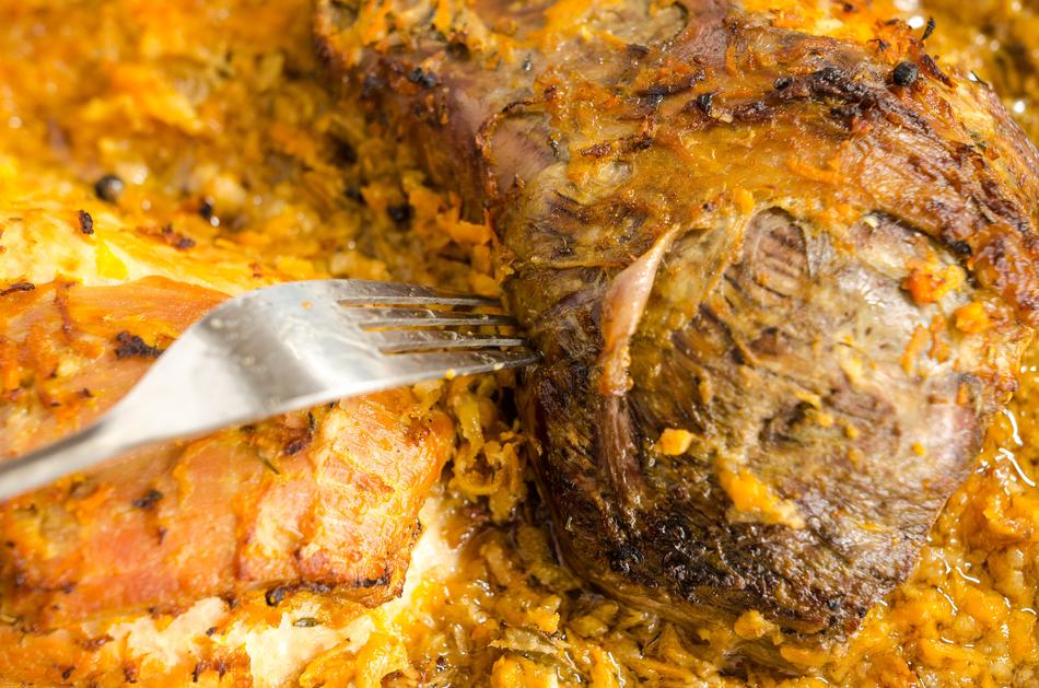 fork in the meat