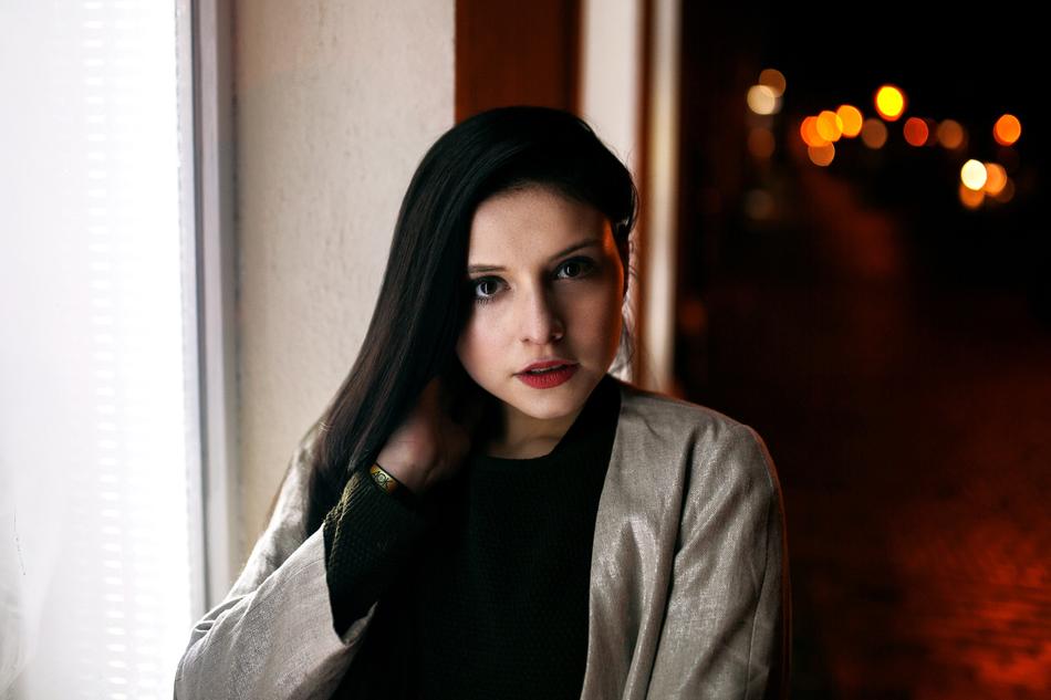 the girl with the black hair is beautiful