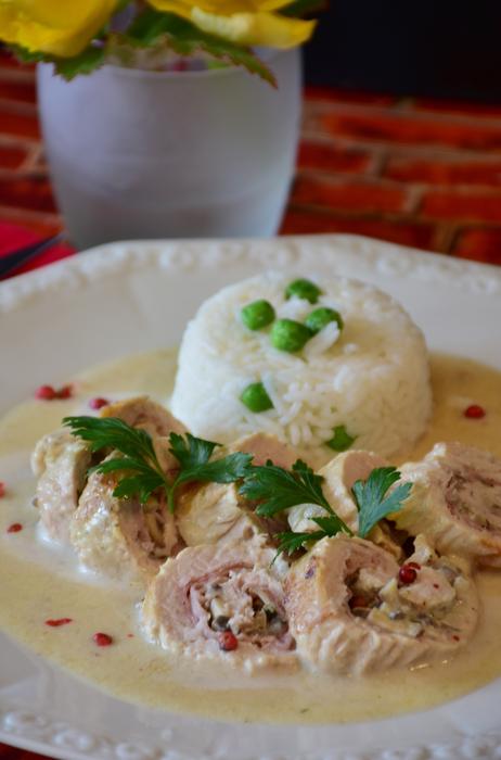 meat and rice in a plate