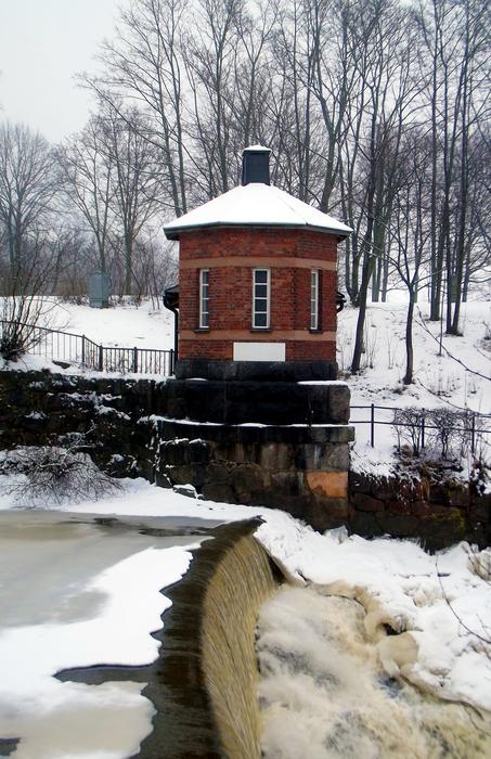 River Waterfall at winter