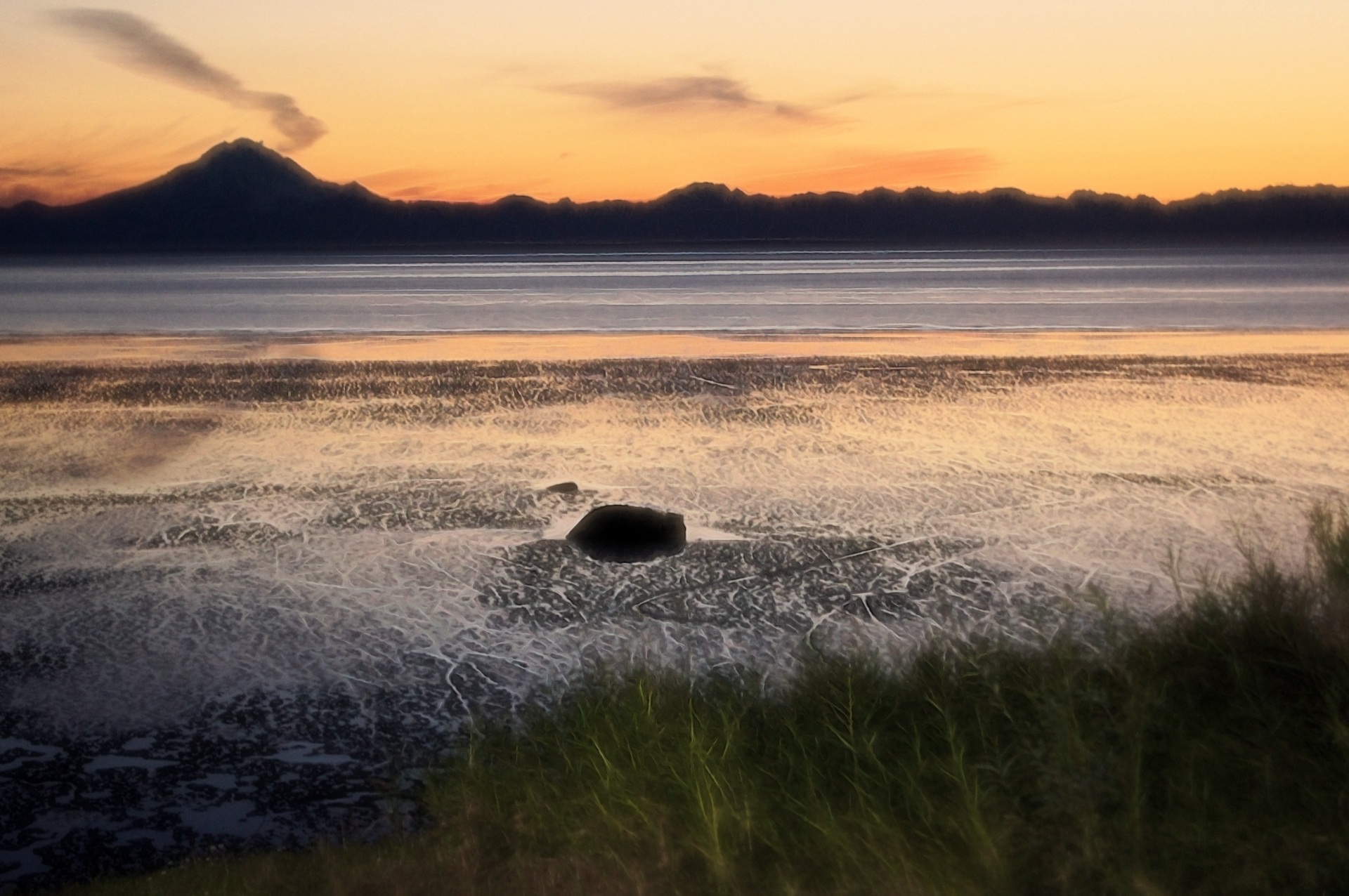 Cook Inlet Mt Redoubt View free image download