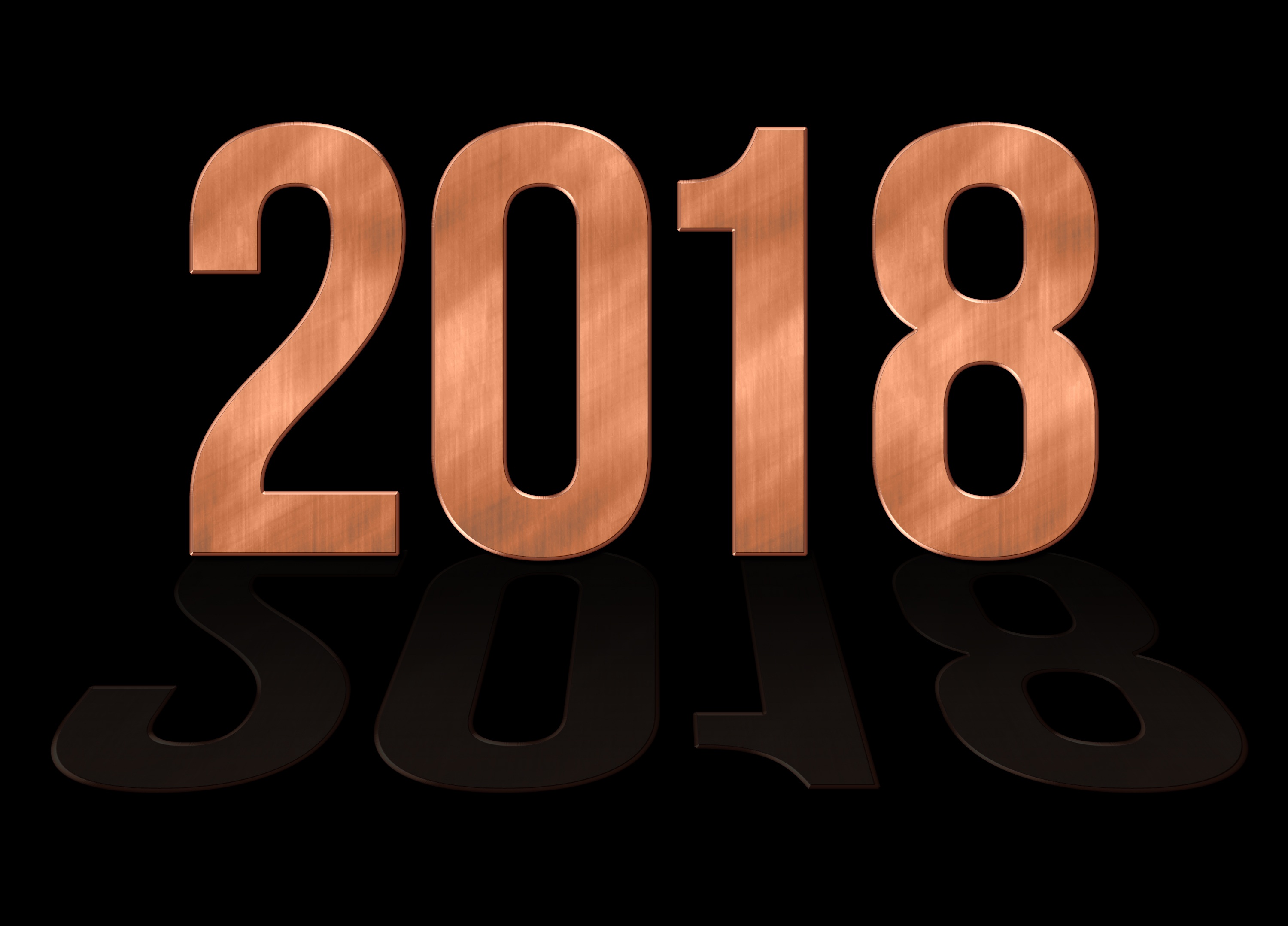2018 року. Обои с цифрой 10. Цифры на новый год
