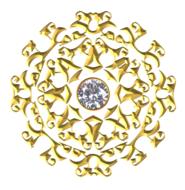 gold gem ornament flourish circle