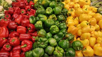 colored peppers vegetables