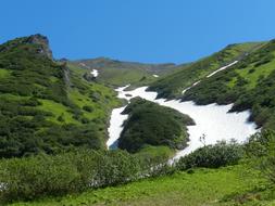 Mountains Summer Snow